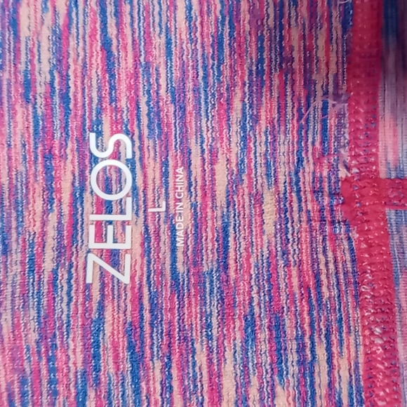 Zelos Women's Pink Multi Colored Work out Leggings Sz Large - Picture 4 of 7